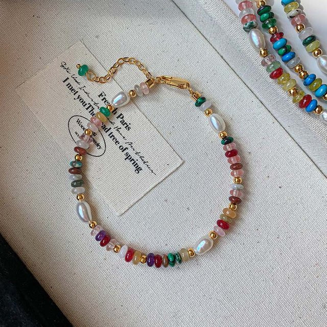 Lucky Star Jewelry Halskette, Messing, Gold, Perle, Zirkonia, Damen - Bild 1