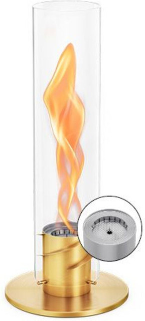 Höfats Tischfeuer SPIN 900 Tabletop aus Borosilikatglas in Goldfarben - Bild 1