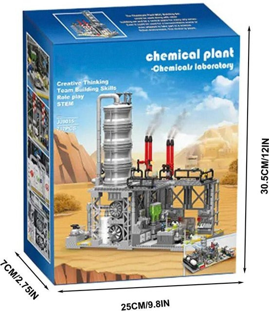 Chemiewerk Labor Erdgaslagerzentrum Transport Erdölverladestation Ziegel Modellbausteine, ab 14 Jahren - Bild 1
