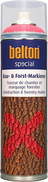 Belton Special Bau- & Forst-Markierer Spray Neonrot seidenmatt 500 ml - Bild 1