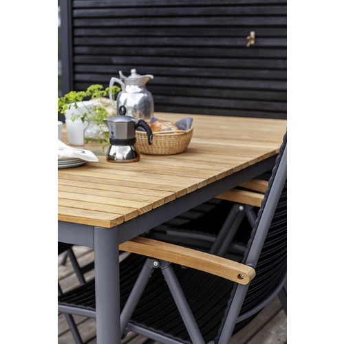 Cinas Gartentisch Mood aus Teakholz in Grau, B/H/L: 100 x 72 x 167,5 cm - Bild 2
