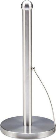 Relaxdays Küchenrollenhalter aus Edelstahl in Silber, stehend, Höhe: 35 cm, Breite: 15 cm