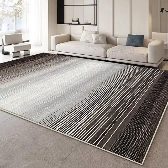 Moderner abstrakter Teppich JGJG in Grau, weich und flauschig für Wohnzimmer und Schlafzimmer, B/T: 200 x 230 cm - Bild 1