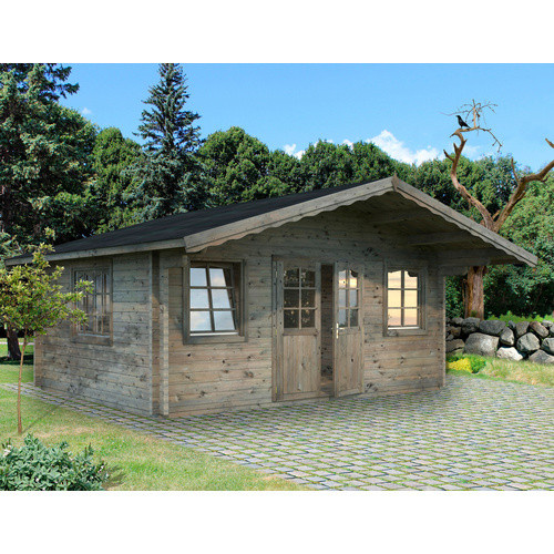 PALMAKO Blockbohlenhaus Helena aus Holz in Braun, B/H/T: 608 x 290 x 390 cm - Bild 1