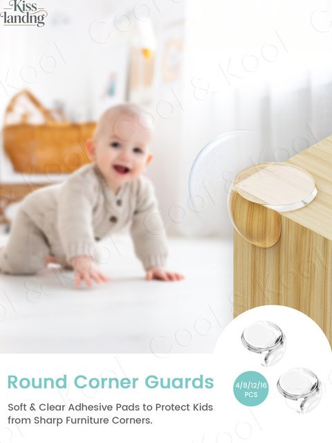 Kisslanding Baby-Sicherheits-Tischkantenschutz und Möbelkantenschutz in Transparent als Multipack - Bild 1