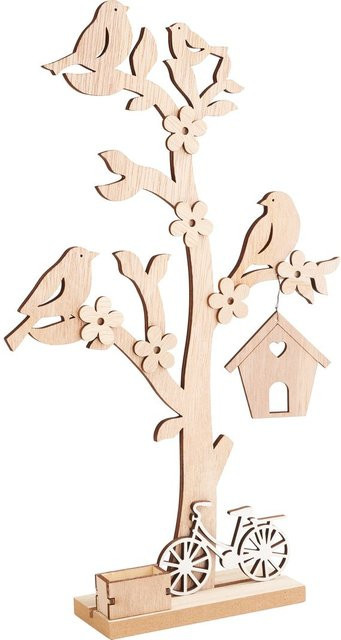 VBS Holz-Steckmotiv Baum mit Vogelhaus in Beige aus Sperrholz und MDF-Holz - Bild 1