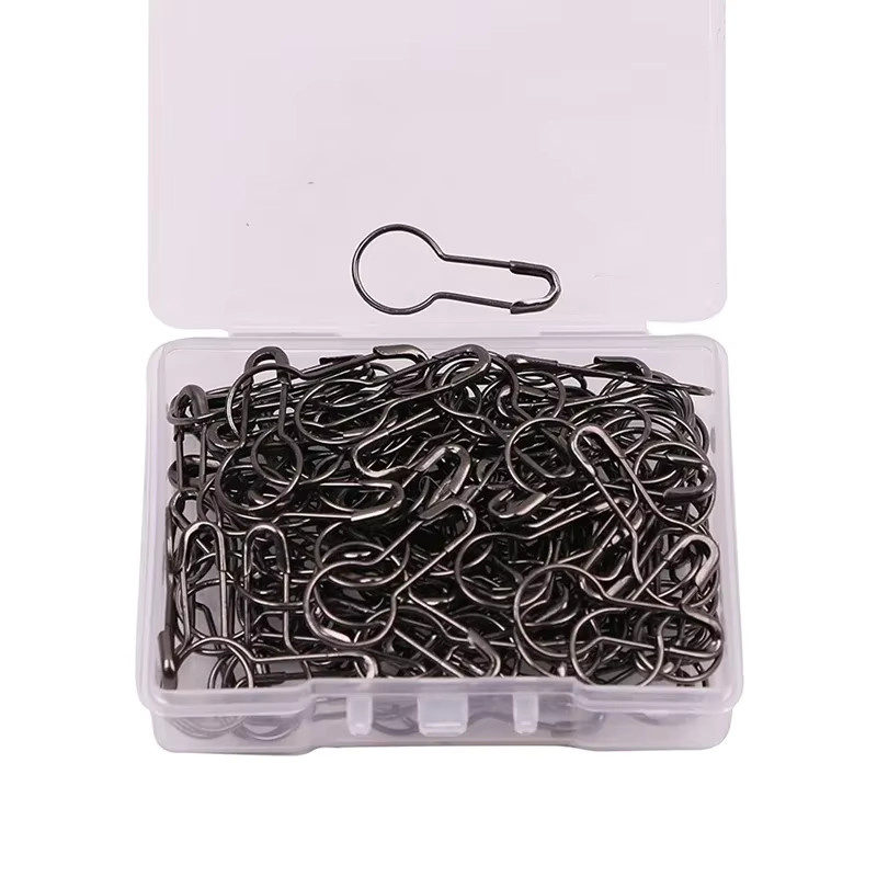 NOTIONSLAND Metall Kürbis Sicherheitsnadeln Set in Schwarz für DIY Nähwerkzeuge und Kleidung Befestigung mit Quilt Box - Bild 4