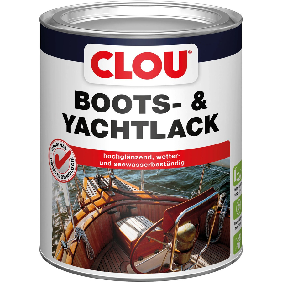 Clou Yachtlack Transparent glänzend wetterfest 0,75 l - Bild 2