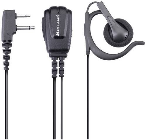 Midland Headset Sprechgarnitur MA 24-L Pro mit In-Ear Ohrhörer in Schwarz - Bild 1