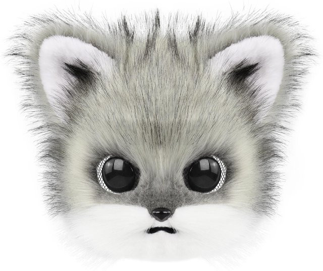 YIRAN Tier Katze Maske Fuchs Cosplay, Grau, ab 14 Jahren - Bild 1