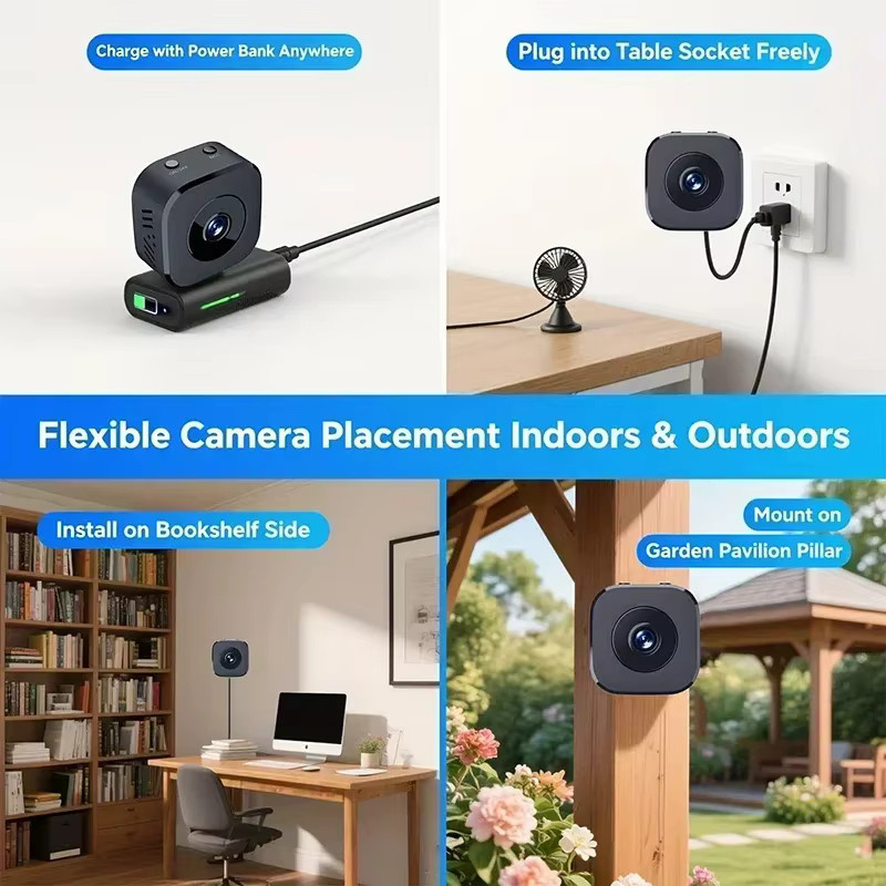 Lenovo Mini Security Camera Pro 4K FullHD WLAN-Überwachungskamera in Schwarz mit 2-Wege-Audio, Bewegungserkennung und Infrarot-Nachtsicht - Bild 3