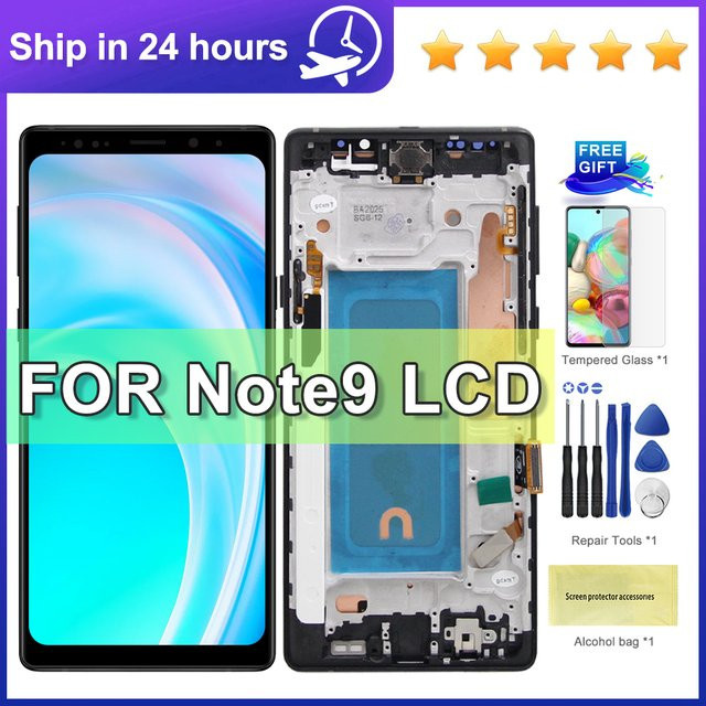 Samsung Note9 LCD Display mit Rahmen TFT Touchscreen Digitizer für N960F N960U N9600 in Schwarz oder Blau - Bild 1