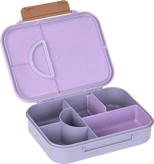 Lässig Bento-Brotdose Little Gang Lunchbox mit Fächern in Purple und Pink - Bild 1