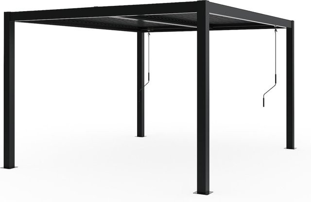 Sojag Pergola Milo 1012 Schwarz aus Stahl mit modernem Design B/T/H: 365,5 x 297,5 x 224,6 cm - Bild 1