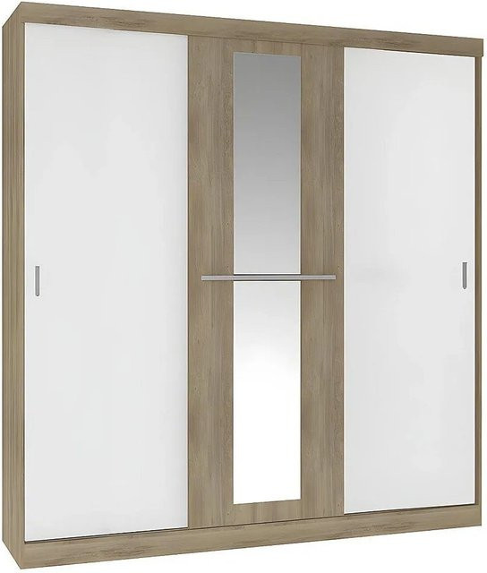 Vente-unique Kleiderschrank Didda mit Schiebetüren in Beige, Breite: 205 cm - Bild 1