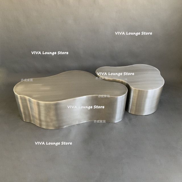 Van De Thee Cloud Couchtisch aus Edelstahl in Silber, modern und kreativ - Bild 1