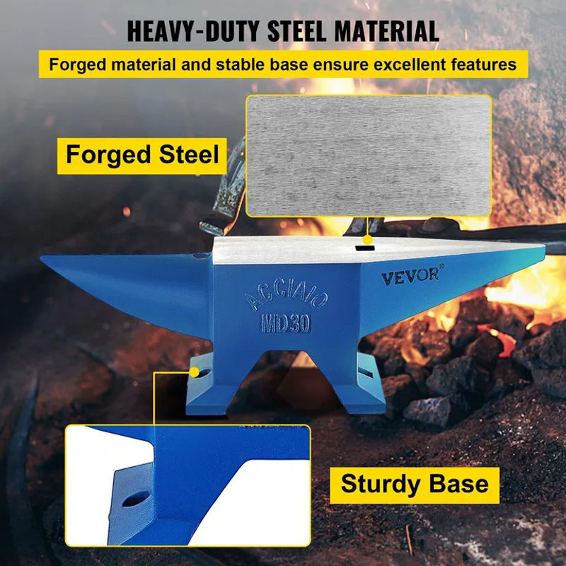 Buying Solutions MB Pro Hornamboss aus Stahl, Tragbarer Gusseisen Amboss für die Schmiede, 30 kg - Bild 7
