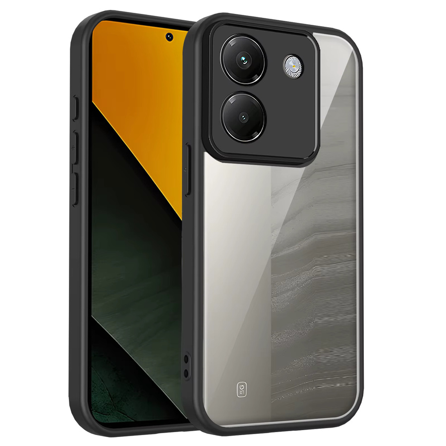 Xiaomi Poco M7 Pro Handyhülle mit transparenter matter Rückseite und Stoßfänger-Schutz aus Silikon und Hartmaterial - Bild 3