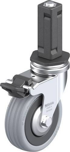 Blickle LRA-VPA 75G-FI-FA-EV03 Lenkrolle mit Feststeller in Schwarz-Grau mit 75 mm Rad-Durchmesser und 60 kg Tragfähigkeit - Bild 1