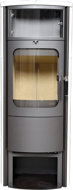Hark Opera B Grande Kaminofen aus Keramik in Creme-Weiß und Beige mit 7 kW Leistung - Bild 1