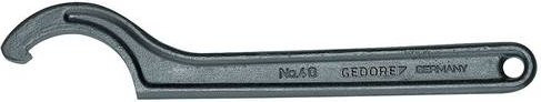 Gedore Hakenschlüssel mit Nase 6334960 aus Chrome Vanadium für Muttern Ø 80 - 90 mm, Länge: 280 mm, Farbe: Grau - Bild 1