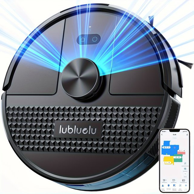 Lubluelu SL68 Roboterstaubsauger mit Wischfunktion in Schwarz mit 6000Pa Saugkraft und 150 Minuten Laufzeit - Bild 1