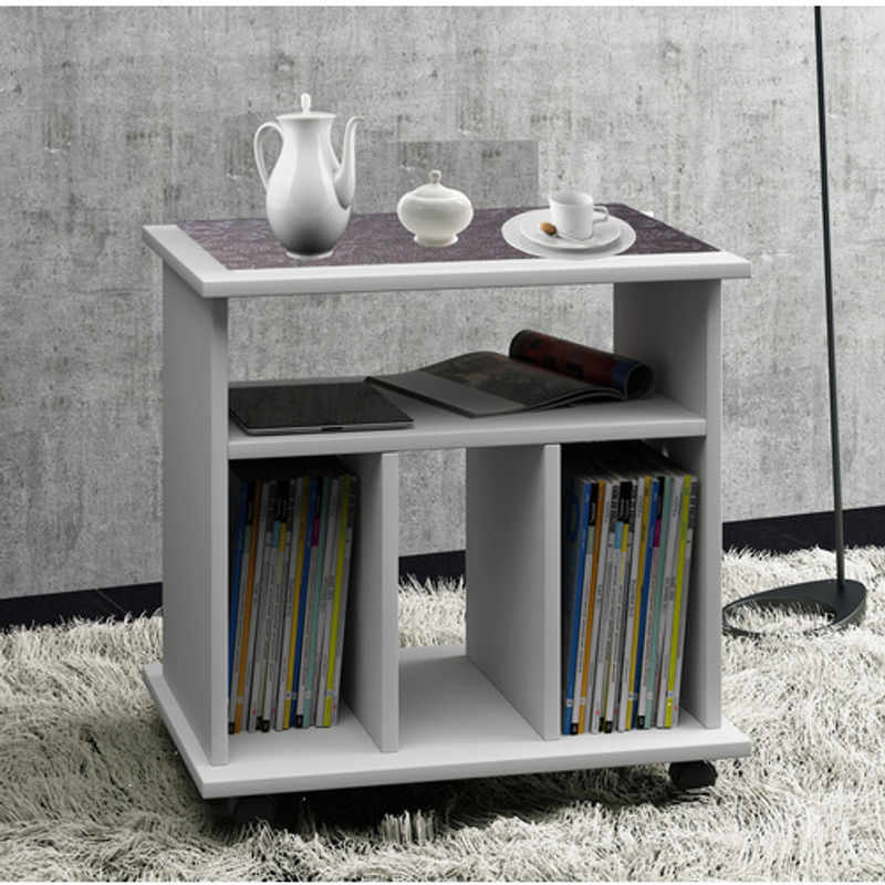 VCM Beistelltisch Tabina in Weiss, B/H/T: 45 x 59 x 60 cm - Bild 2