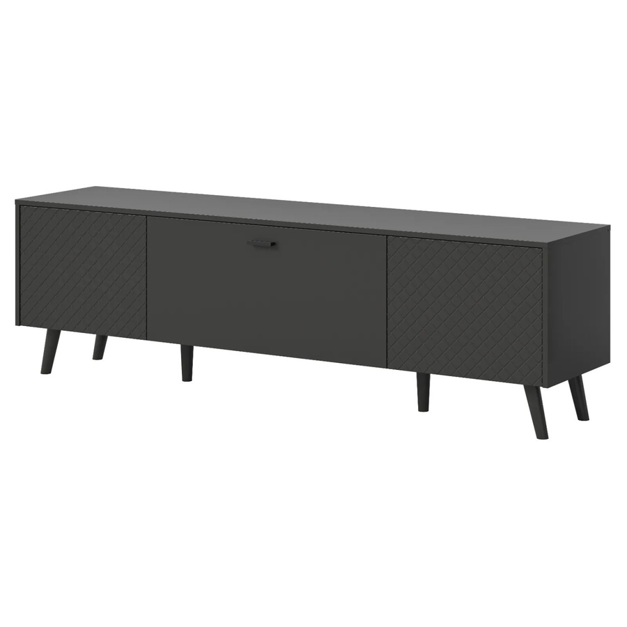 Inn.Furn TV-Lowboard Madea in Grau Matt mit Soft-Close-Schubladen, B/T/H: 185 x 55 x 40 cm - Bild 8