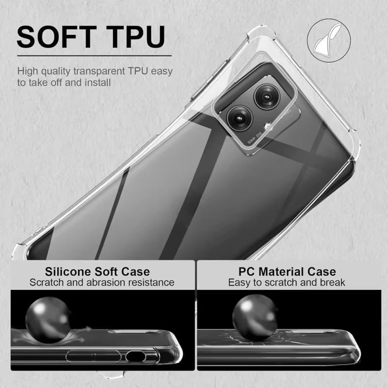 Transparente Luxus Schutzhülle für Motorola G84 5G, G54, G34, G24, G14, G04 und G Play 2024/2023 - Bild 4
