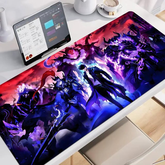 Mairuige Solo Leveling Anime Gaming Mauspad, rutschfest, blau/mehrfarbig, B/T/H: 60 x 30 x 0,3 cm - Bild 1