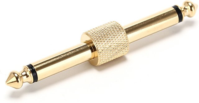 Marbit Jack Adapter für Gitarreneffektpedale 6,35 mm auf 3,5 mm in Gold - Bild 1