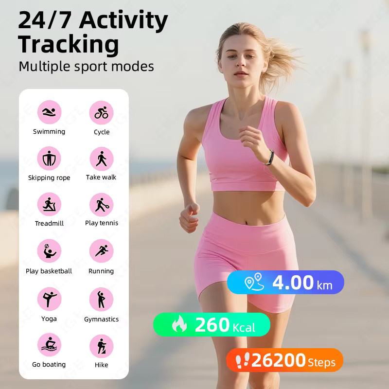 LIGE Smartwatch für Herren in Silber mit Wasserdichtigkeit, Herzfrequenzmessung, Blutsauerstoffmessung und Schlafüberwachung - Bild 4