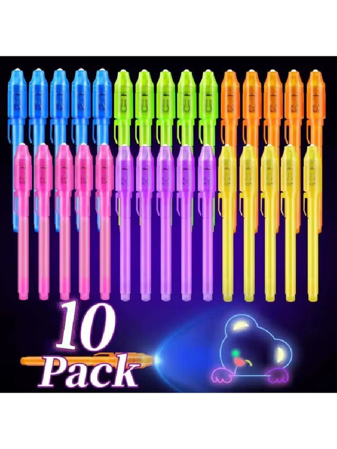 10er-Pack unsichtbare Tintenstifte in Multicolour mit UV-Licht für Kinder und Klassenzimmer - Bild 5