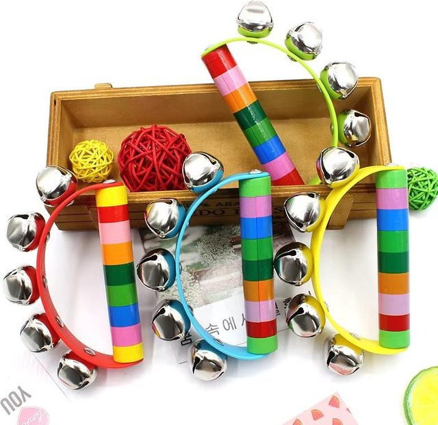 Binchi Outdoor Product Bunte Regenbogen Handglocken, 12-teiliges Set - Bild 1