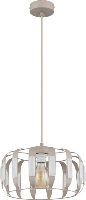 Hängeleuchte ARLEN von GLOBO Lighting in Weiß und Beige aus Metall mit K9 Kristallen und höhenverstellbarem Kabel für E27 Leuchtmittel - Bild 1