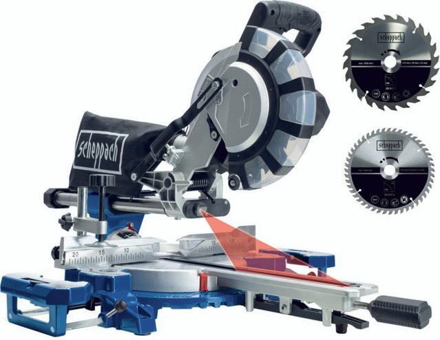 Scheppach HM254SPX Kapp-, Zug- und Gehrungssäge in Blau - Bild 1