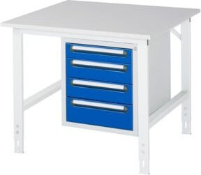 Rau Arbeitstisch Tom KM07 höhenverstellbar, B/T/H: 100 x 100 x 76-108 cm - Bild 1