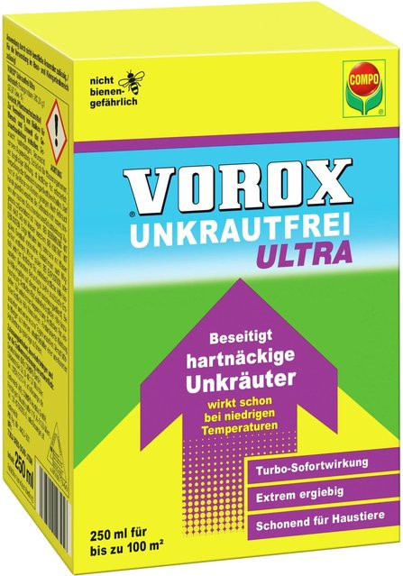 Compo Vorox Unkrautfrei Ultra Unkrautvernichter für Zierpflanzen, Gehölze, Obst und Gemüse, 250 ml - Bild 1