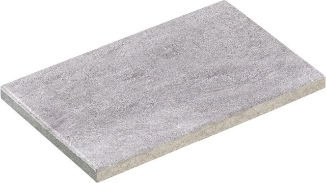 Diephaus Terrassenplatte Asante Quarz in Weiss und Grau, matt, B/T/H: 60 x 40 x 4 cm - Bild 1