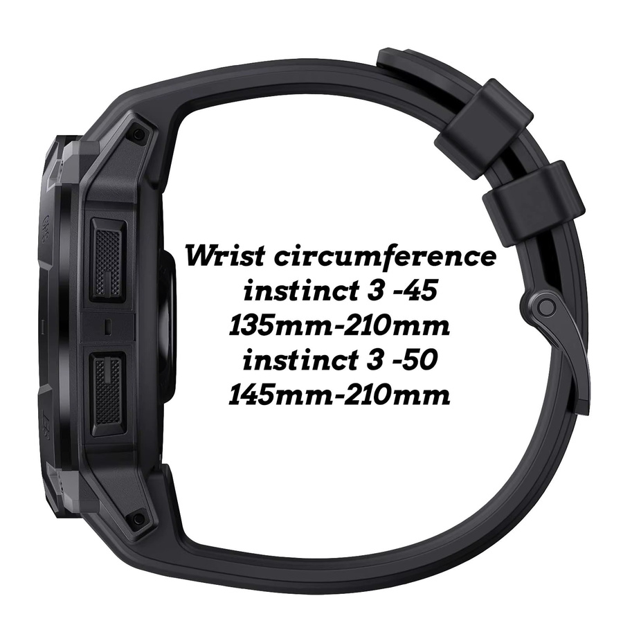 Runcool Uhrenarmband Silikon, Schwarz, Unisex - Bild 3