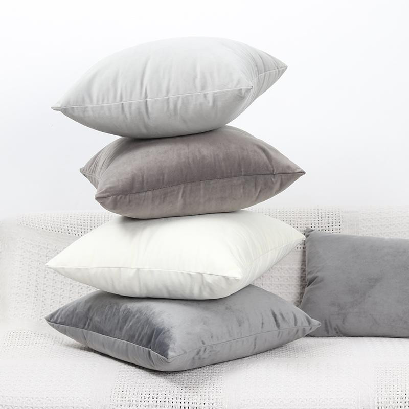 BRHUIXUE Dekorative Kissenbezüge aus Samt und Plüsch, quadratisch, B/B: 45 x 45 cm - Bild 2