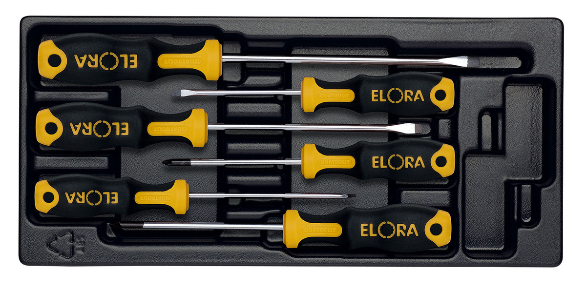 Elora QUATROLIT 2K-Schraubendreher-Satz ELORA-MS-39, 6-teilig, multicolour - Bild 1