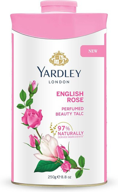 Yardley London English Rose Parfümiertes Talkum Spray, Damen, 250g - Bild 1