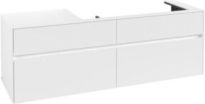 Villeroy & Boch Waschtischunterschrank Collaro in Weiß Matt mit Türen und Schubladen, Wandmontage, B/T/H: 160 x 54,8 x 50 cm - Bild 1