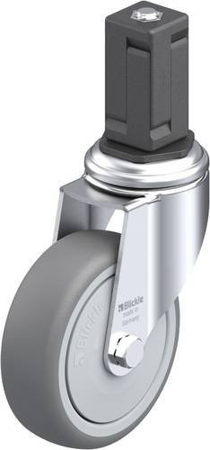 Blickle LKRA-TPA 101KF-11-EV15 Lenkrolle aus Stahl und Kunststoff, Grau, Rad-Durchmesser: 100 mm, Tragfähigkeit: 110 kg - Bild 1