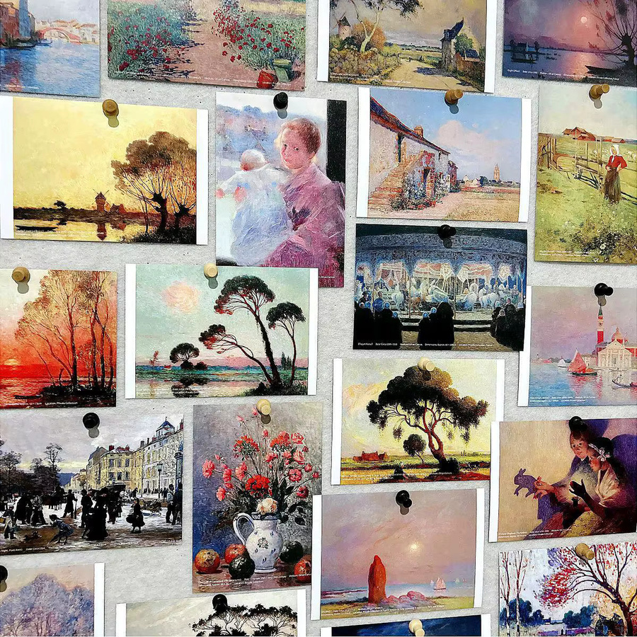 30 Stück Ferdinand du Puigau Postkarten Set mit impressionistischen Ölgemälden in Multicolor - Bild 3