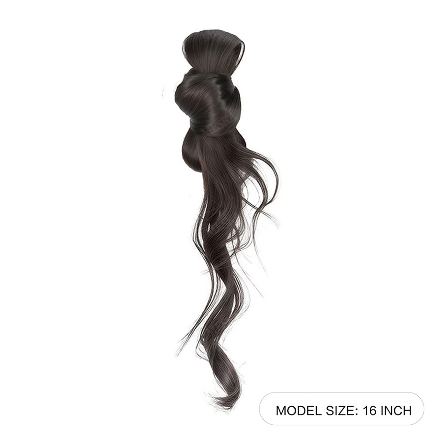 Synthetische Haarspange mit Schleife, Haarverlängerung für Damen und Mädchen - Bild 5