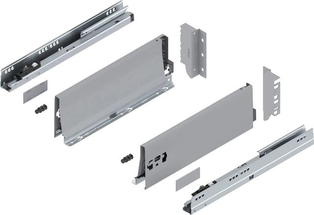Blum Tandembox antaro K Vollauszug mit Blumotion Soft-Close, Grau, 350 mm, 30 kg, 1 Paar - Bild 1