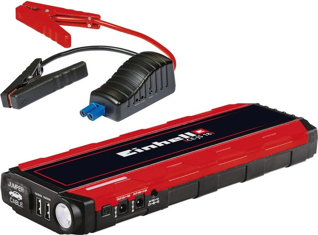 Einhell Jump-Start Power Bank CE-JS 18 in Rot mit 300A Starthilfe, 18000 mAh Kapazität und 2x USB-Steckdose - Bild 1