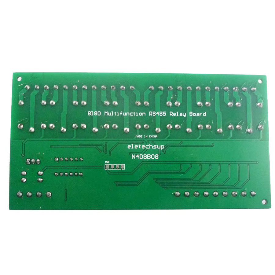 Eletechsup Modbus RTU Relaismodul mit 8 isolierten Eingängen und 8 Ausgängen, RS485 UART Steuerschalterplatine für DIN35 C45 Schienen, DC 12 V 24 V, Grün - Bild 4